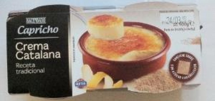 Этикетка crema Catalana